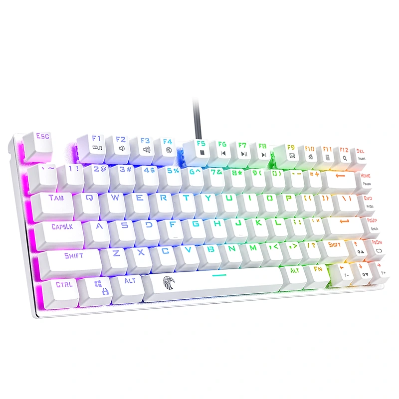 لوحة مفاتيح ميكانيكية للألعاب ذات 81 مفتاحًا RGB